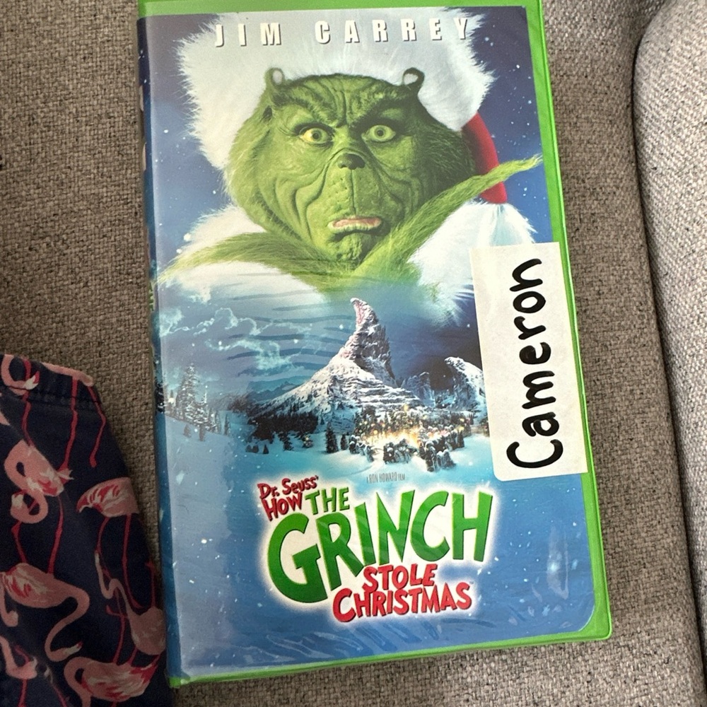 How the Grinch Stole Christmas VHS 2000 Jim Carrey Clamshell Case Universal